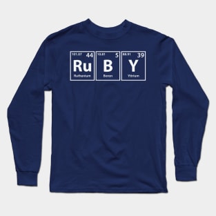 Ruby (Ru-B-Y) Periodic Elements Spelling Long Sleeve T-Shirt